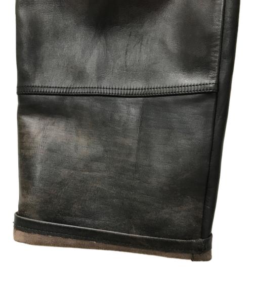 refomed（リフォメッド）refomed (リフォメッド) RIGHT HANDED LEATHER PANTS ブラック サイズ:3の古着・服飾アイテム