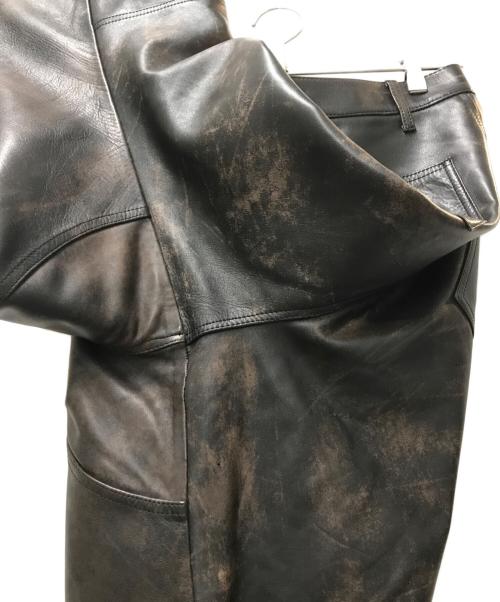 refomed（リフォメッド）refomed (リフォメッド) RIGHT HANDED LEATHER PANTS ブラック サイズ:3の古着・服飾アイテム