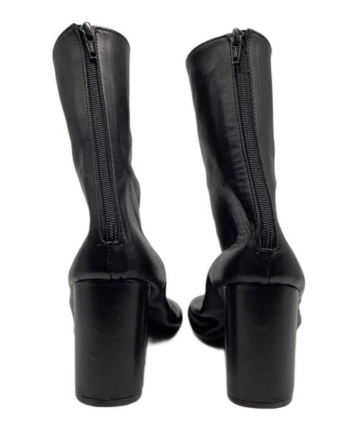 JUNYA WATANABE COMME des GARCONS（ジュンヤワタナベ コムデギャルソン）JUNYA WATANABE COMME des GARCONS (ジュンヤワタナベ コムデギャルソン) バックジップヒールレザーブーツ ブラック サイズ:Lの古着・服飾アイテム