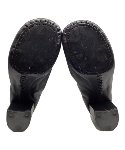 JUNYA WATANABE COMME des GARCONS（ジュンヤワタナベ コムデギャルソン）JUNYA WATANABE COMME des GARCONS (ジュンヤワタナベ コムデギャルソン) バックジップヒールレザーブーツ ブラック サイズ:Lの古着・服飾アイテム