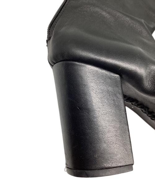 JUNYA WATANABE COMME des GARCONS（ジュンヤワタナベ コムデギャルソン）JUNYA WATANABE COMME des GARCONS (ジュンヤワタナベ コムデギャルソン) バックジップヒールレザーブーツ ブラック サイズ:Lの古着・服飾アイテム