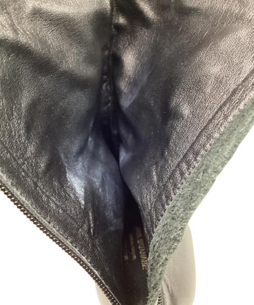 JUNYA WATANABE COMME des GARCONS（ジュンヤワタナベ コムデギャルソン）JUNYA WATANABE COMME des GARCONS (ジュンヤワタナベ コムデギャルソン) バックジップヒールレザーブーツ ブラック サイズ:Lの古着・服飾アイテム