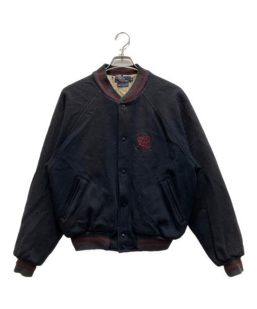 POLO RALPH LAUREN（ポロ・ラルフローレン）POLO RALPH LAUREN (ポロ・ラルフローレン) 90`Sウールスタジャン ネイビー サイズ:Mの古着・服飾アイテム