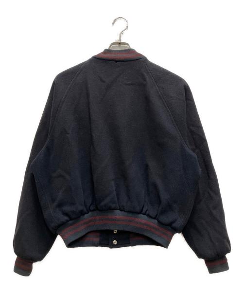 POLO RALPH LAUREN（ポロ・ラルフローレン）POLO RALPH LAUREN (ポロ・ラルフローレン) 90`Sウールスタジャン ネイビー サイズ:Mの古着・服飾アイテム
