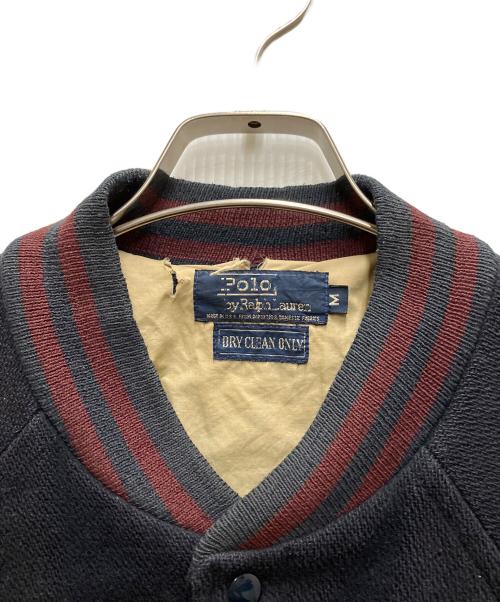 POLO RALPH LAUREN（ポロ・ラルフローレン）POLO RALPH LAUREN (ポロ・ラルフローレン) 90`Sウールスタジャン ネイビー サイズ:Mの古着・服飾アイテム