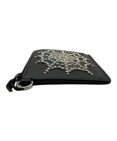 METAL JACKET（メタルジャケット）METAL JACKET (メタルジャケット) SPIDERWEB MID ZIP WALLET ブラックの古着・服飾アイテム