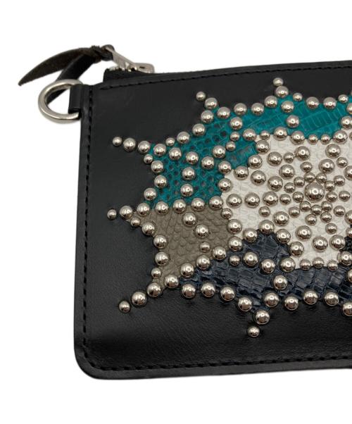 METAL JACKET（メタルジャケット）METAL JACKET (メタルジャケット) SPIDERWEB MID ZIP WALLET ブラックの古着・服飾アイテム