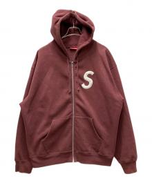SUPREME（シュプリーム）の古着「S Logo Zip Up Hooded Sweatshirt」｜バーガンディー