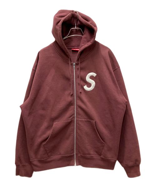 SUPREME（シュプリーム）SUPREME (シュプリーム) S Logo Zip Up Hooded Sweatshirt バーガンディー サイズ:XLの古着・服飾アイテム