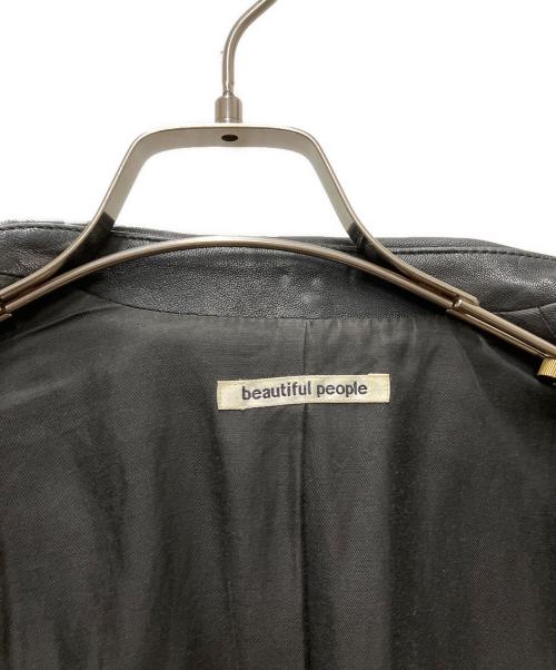 beautiful people（ビューティフルピープル）beautiful people (ビューティフルピープル) レザーライダースジャケット ブラック サイズ:140の古着・服飾アイテム