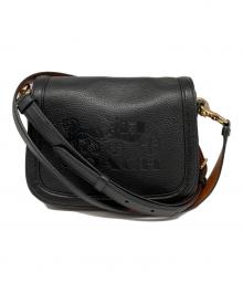 COACH（コーチ）の古着「ホース＆キャリッジ サドルバッグ」｜ブラック