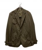 COMME des GARCONS HOMME DEUXコムデギャルソン オム ドゥ）の古着「ポリ縮絨テーラードジャケット」｜カーキ