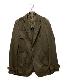 COMME des GARCONS HOMME DEUX（コムデギャルソン オム ドゥ）の古着「ポリ縮絨テーラードジャケット」｜カーキ