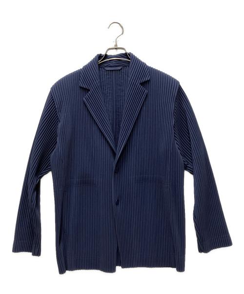 HOMME PLISSE ISSEY MIYAKE（オム プリッセ イッセイ ミヤケ）HOMME PLISSE ISSEY MIYAKE (オム プリッセ イッセイ ミヤケ) TAILORED PLEATS プリーツジャケット ブルー サイズ:2の古着・服飾アイテム