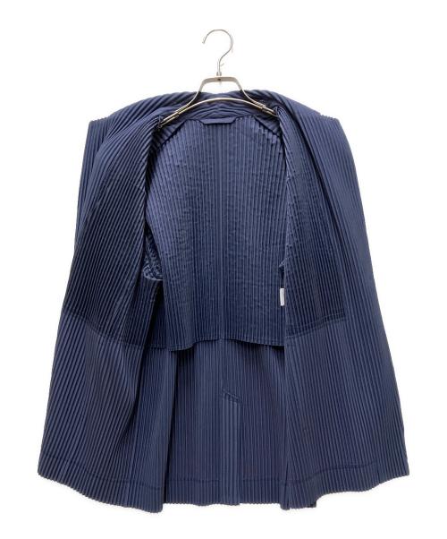 HOMME PLISSE ISSEY MIYAKE（オム プリッセ イッセイ ミヤケ）HOMME PLISSE ISSEY MIYAKE (オム プリッセ イッセイ ミヤケ) TAILORED PLEATS プリーツジャケット ブルー サイズ:2の古着・服飾アイテム