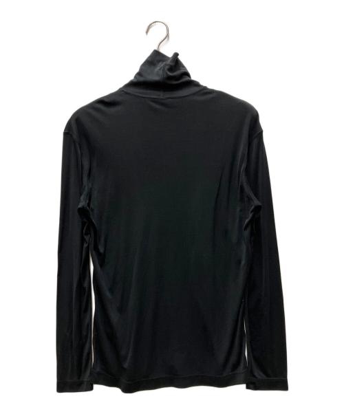 山内（ヤマウチ）山内 (ヤマウチ) タートルネックシルクTシャツ ブラック サイズ:3の古着・服飾アイテム
