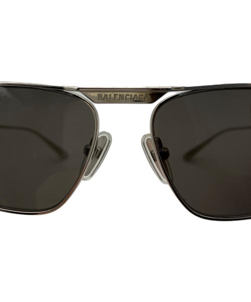 BALENCIAGA（バレンシアガ）BALENCIAGA (バレンシアガ) パイロット フレーム サングラス シルバー サイズ:63□16-140の古着・服飾アイテム