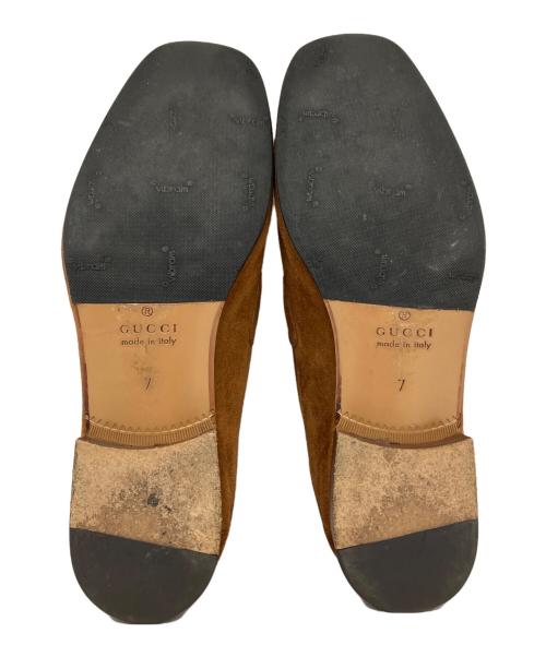 GUCCI（グッチ）GUCCI (グッチ) インターロッキング ホースビット ローファー ブラウン サイズ:7の古着・服飾アイテム