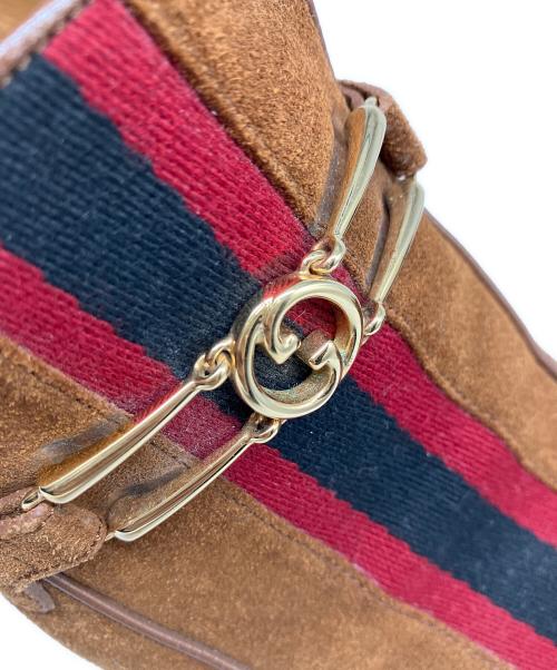 GUCCI（グッチ）GUCCI (グッチ) インターロッキング ホースビット ローファー ブラウン サイズ:7の古着・服飾アイテム