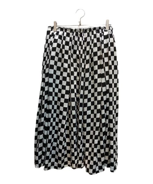 COMME des GARCONS（コムデギャルソン）COMME des GARCONS (コムデギャルソン) チェッカーフラッグサテンスカート ホワイト サイズ:Sの古着・服飾アイテム