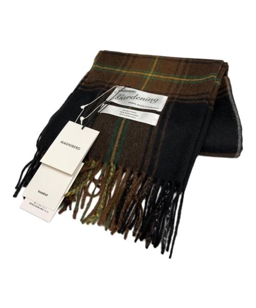 MAGNIBERG（マグニバーグ）MAGNIBERG (マグニバーグ) 別注】MAGNIBERG QUEEN SCARF ブラウン 未使用品の古着・服飾アイテム