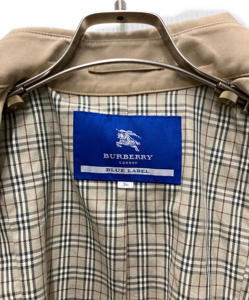 BURBERRY BLUE LABEL（バーバリー ブルー レーベル）BURBERRY BLUE LABEL (バーバリー ブルー レーベル) 裏地ノヴァチェックトレンチコート ベージュ サイズ:36の古着・服飾アイテム