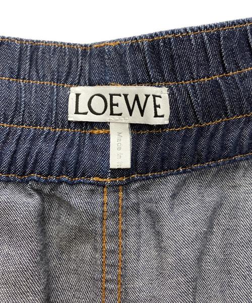 LOEWE（ロエベ）LOEWE (ロエベ) アナグラムドローストロングパンツ インディゴ サイズ:Lの古着・服飾アイテム