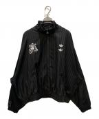 adidas×WILLY CHAVARRIAアディダス×ウィリーチャバリア）の古着「ピンストライプトラックジャケット」｜ブラック