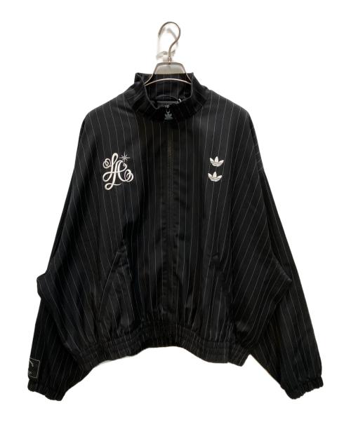 adidas（アディダス）adidas (アディダス) WILLY CHAVARRIA (ウィリーチャバリア) ピンストライプトラックジャケット ブラック サイズ:L 未使用品の古着・服飾アイテム