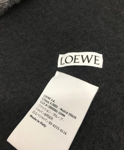 LOEWE（ロエベ）LOEWE (ロエベ) フリンジマフラー グレーの古着・服飾アイテム