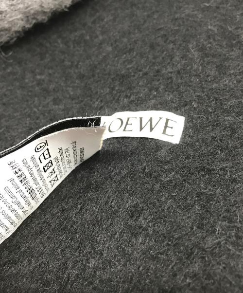 LOEWE（ロエベ）LOEWE (ロエベ) フリンジマフラー グレーの古着・服飾アイテム