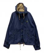 POLO RALPH LAURENポロ・ラルフローレン）の古着「コットンナイロンフーデッドジャケット」｜ネイビー