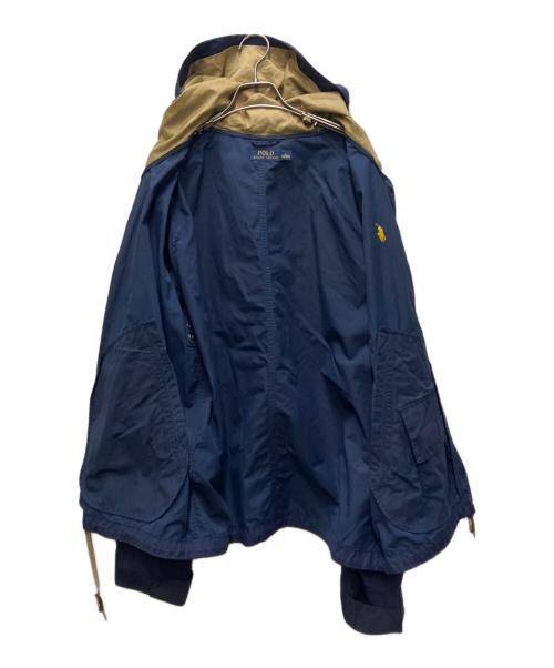 POLO RALPH LAUREN（ポロ・ラルフローレン）POLO RALPH LAUREN (ポロ・ラルフローレン) コットンナイロンフーデッドジャケット ネイビー サイズ:Lの古着・服飾アイテム