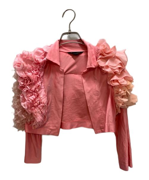COMME des GARCONS（コムデギャルソン）COMME des GARCONS (コムデギャルソン) フラワーフリルジャケット ピンク サイズ:下記参照の古着・服飾アイテム
