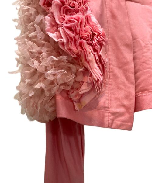 COMME des GARCONS（コムデギャルソン）COMME des GARCONS (コムデギャルソン) フラワーフリルジャケット ピンク サイズ:下記参照の古着・服飾アイテム