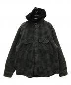 SUPREMEシュプリーム）の古着「22AW Houndstooth Flannel Hooded Shirt」｜グレー