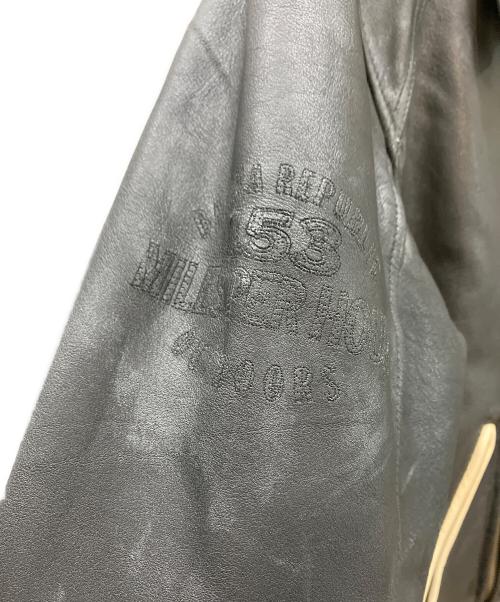 BANANA REPUBLIC（バナナリパブリック）BANANA REPUBLIC (バナナリパブリック) 90sレザーサイドラインジャケット ブラック サイズ:Mの古着・服飾アイテム