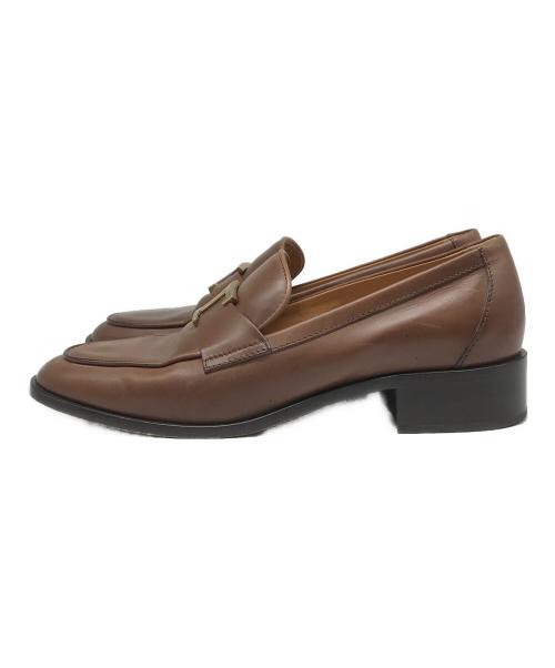 TOD'S（トッズ）TOD'S (トッズ) T タイムレス レザー ローファー ブラウン サイズ:37 1/2の古着・服飾アイテム