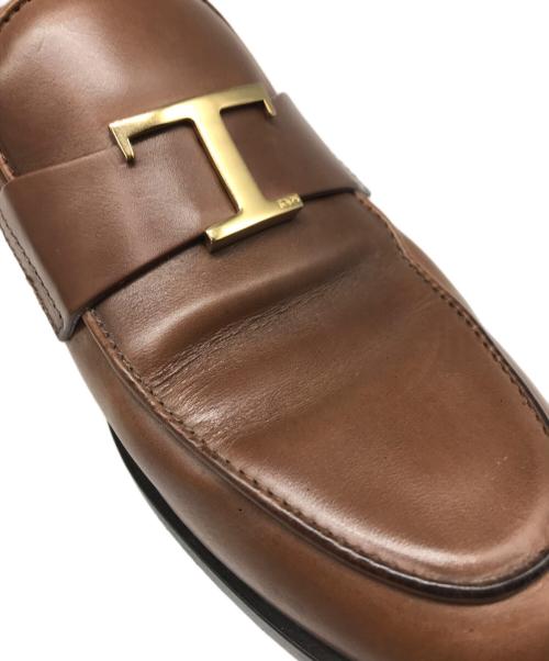 TOD'S（トッズ）TOD'S (トッズ) T タイムレス レザー ローファー ブラウン サイズ:37 1/2の古着・服飾アイテム