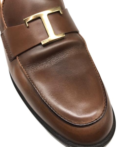 TOD'S（トッズ）TOD'S (トッズ) T タイムレス レザー ローファー ブラウン サイズ:37 1/2の古着・服飾アイテム