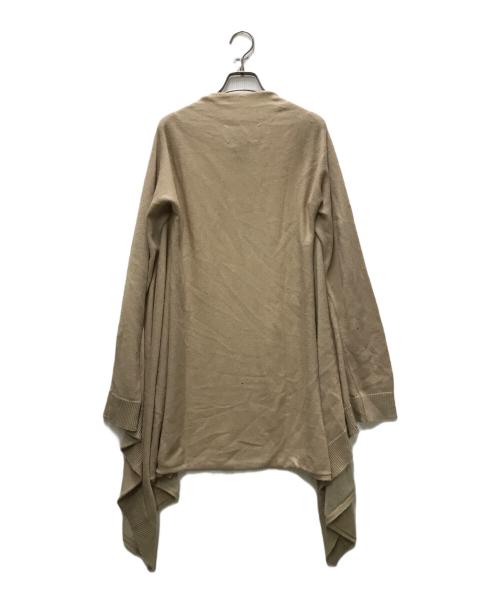 Maison Margiela（メゾンマルジェラ）Maison Margiela (メゾンマルジェラ) ドレープ ニットカーディガン ベージュ サイズ:Sの古着・服飾アイテム