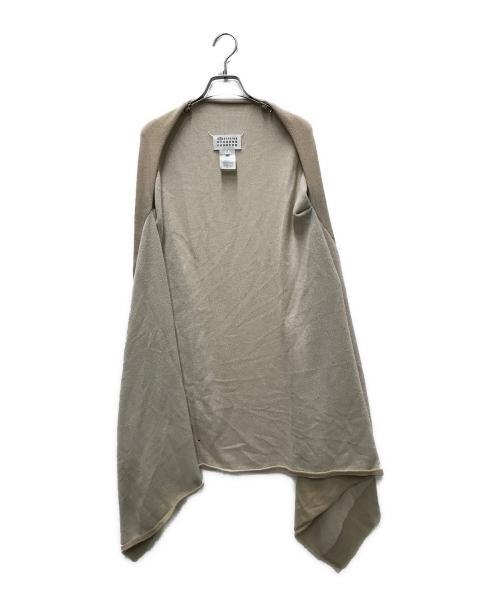 Maison Margiela（メゾンマルジェラ）Maison Margiela (メゾンマルジェラ) ドレープ ニットカーディガン ベージュ サイズ:Sの古着・服飾アイテム