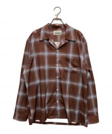WACKO MARIA（ワコマリア）の古着「OMBRE CHECK OPEN COLLAR SHIRT L/S」｜ブラウン