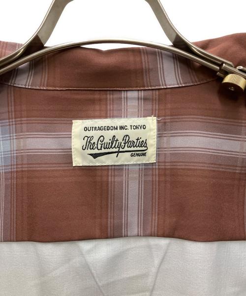 WACKO MARIA（ワコマリア）WACKO MARIA (ワコマリア) OMBRE CHECK OPEN COLLAR SHIRT L/S ブラウン サイズ:Lの古着・服飾アイテム