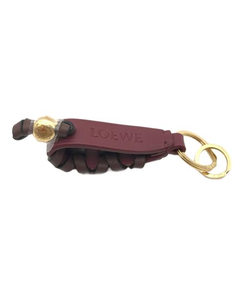 LOEWE（ロエベ）LOEWE (ロエベ) クロスブレイデッド キーリング レッドの古着・服飾アイテム