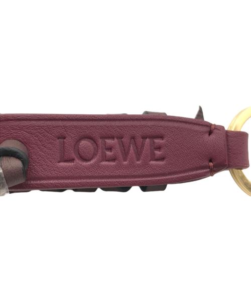 LOEWE（ロエベ）LOEWE (ロエベ) クロスブレイデッド キーリング レッドの古着・服飾アイテム