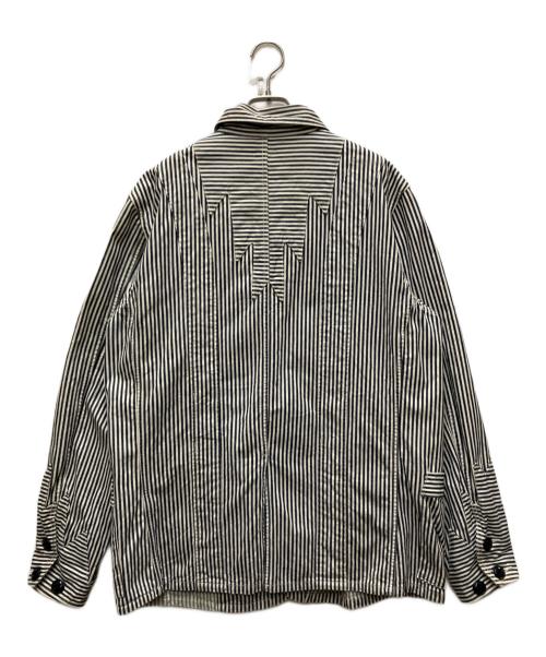 KAPITAL（キャピタル）KAPITAL (キャピタル) サンダーバード ヒッコリーカバーオール ネイビー サイズ:Lの古着・服飾アイテム