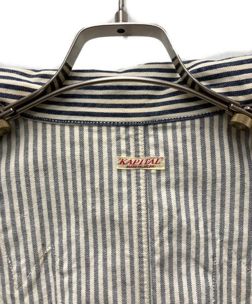 KAPITAL（キャピタル）KAPITAL (キャピタル) サンダーバード ヒッコリーカバーオール ネイビー サイズ:Lの古着・服飾アイテム