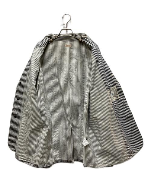 KAPITAL（キャピタル）KAPITAL (キャピタル) サンダーバード ヒッコリーカバーオール ネイビー サイズ:Lの古着・服飾アイテム