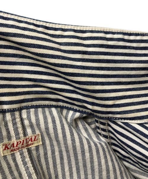 KAPITAL（キャピタル）KAPITAL (キャピタル) サンダーバード ヒッコリーカバーオール ネイビー サイズ:Lの古着・服飾アイテム
